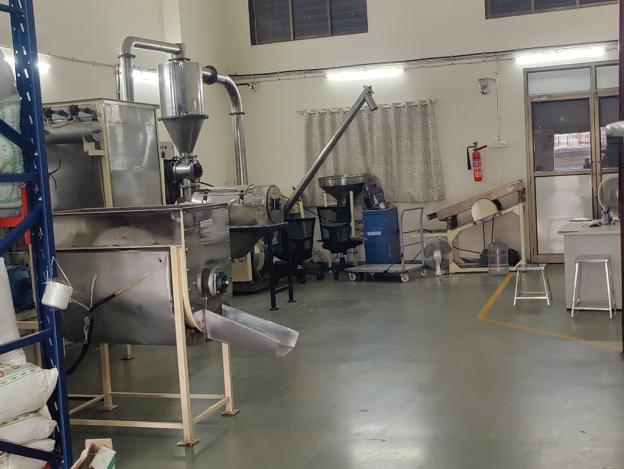 Spice processing machinery at the Vasai manufacturing facility